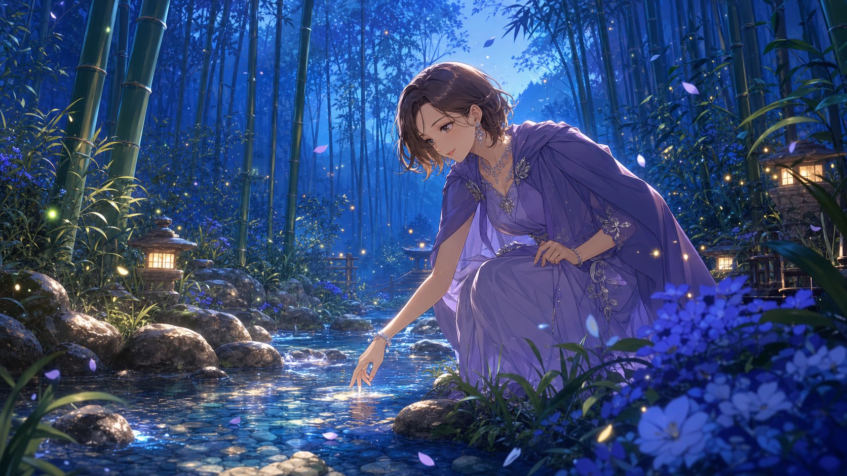 二次元女性浪漫風景寫真封面